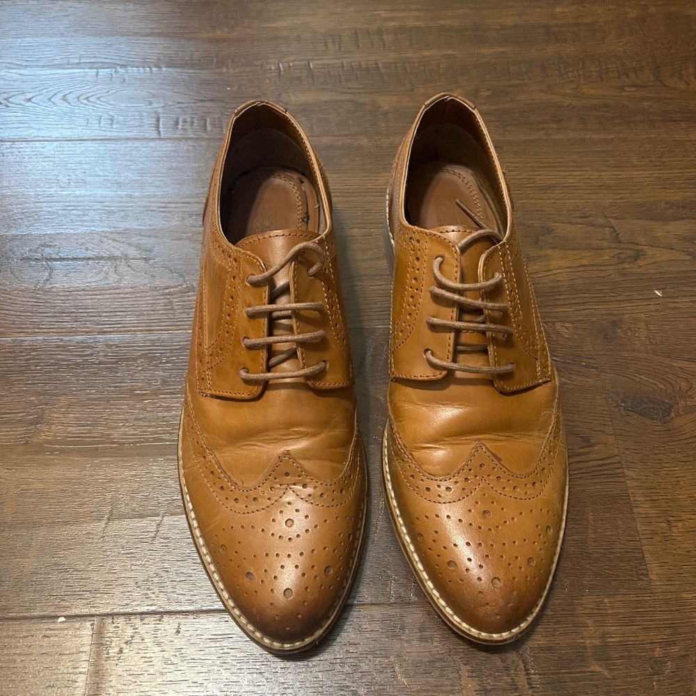 ASOS MANHATTEN Leather Loafers Tan